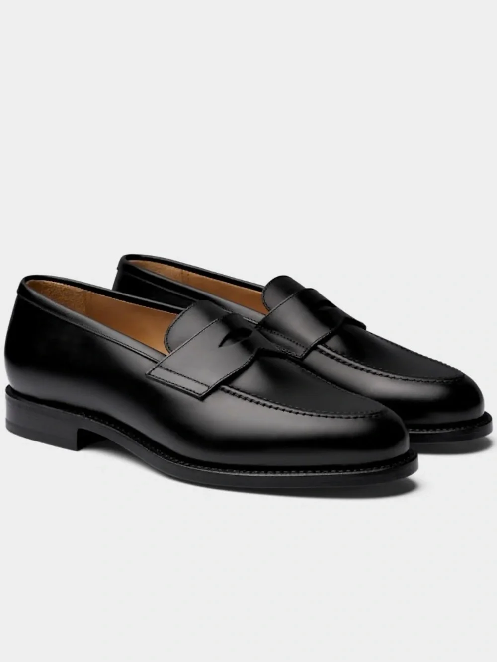Suitsupply Black Leather Penny Loafer